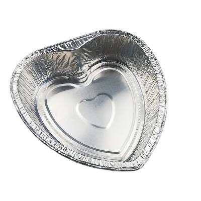 China Aluminum Foil Baking Heart Shaped Containers For Food for sale