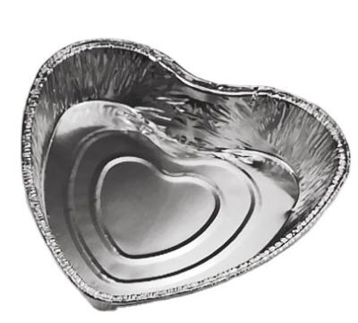 China Baking Aluminum Foil Heart Shaped Cake Box for sale