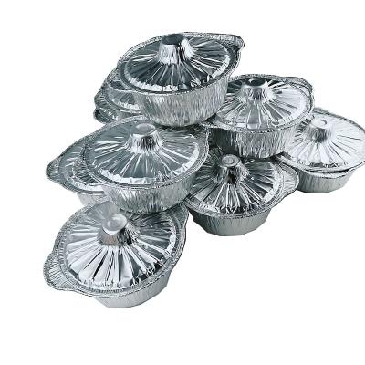 China Disposable FoodCooking Aluminum Foils Pot With Lid for sale