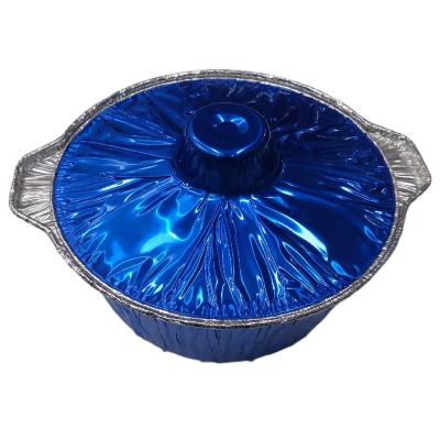 China Heavy Duty Disposable Food Packaging Aluminum Foil Food Taker Jars With Foil Lid for sale