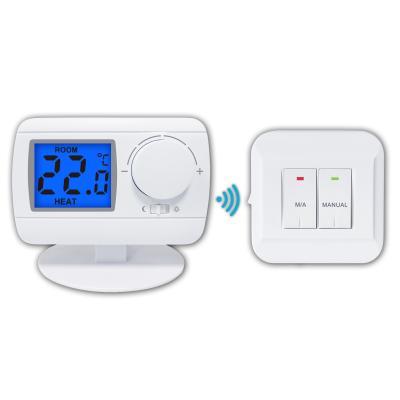 China 2021 New EUROPEAN White ABS Digital LCD Room Non Programmable Thermostat For Gas Boilers for sale