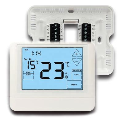 China LCD Display Electric Thermostat Modern Air Conditioner Room 24 Volt for sale