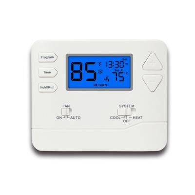 China Screen Eco-friendly Push Button LCD Air Conditioner Heat Pump Electronic Programmable Thermostat for sale