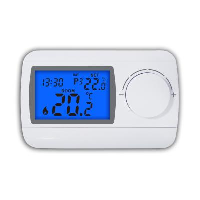 China 230V Large Dial Knob Floor Heating Room Weekly Programmable Thermostat for Boilers for sale