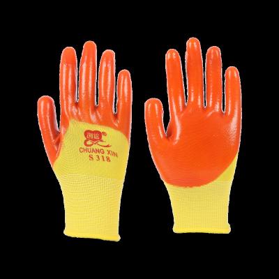 China Anti Slip Anti Slip Resistant Palm Impact Resistant Palm Industrial PVC Chemical Resistant Gloves for sale