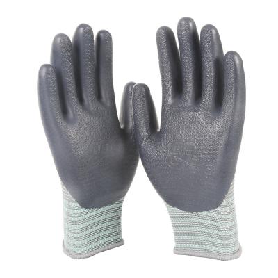 China Foam Rubber Non-Slip Anti-Cut Heavy Duty Construction Work Gloves for sale