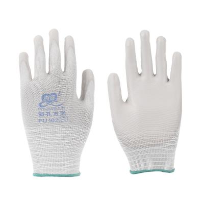 China Anti Static Carbon Fiber PU Nylon Fingertips Anti Static Gloves for sale