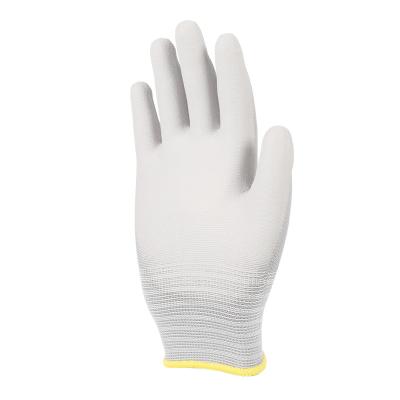 China Non-Slip Wholesale Hardwear Industrial Use White PU Working Gloves for sale