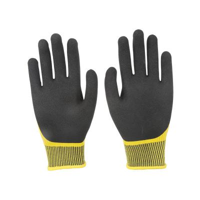 China Non-slip Industrial Latex Work Gloves Canvas Latex Work Gloves Waterproof for sale