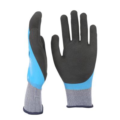 China Non Slip Oil Resistant Latex Canvas Winter Work Insulated Work Gloves For Labor for sale