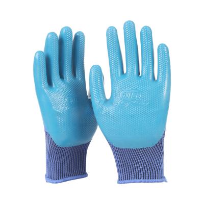 China Latex Non Slip Physical Embossed Dipped Hand Protection Garden Safety Gloves for sale