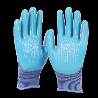 China Non-slip Latex Garden Work Gloves Physical Embossed Rubber Plastic Gloves for sale