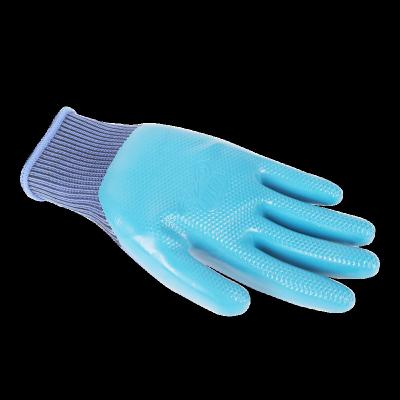 China Non Slip Anti Slip Latex Garden Workout Physical Embossed Gloves for sale