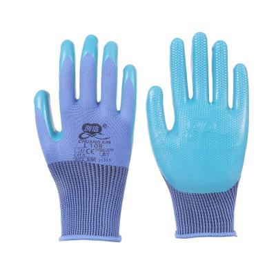 China Non Slip Latex Safety Working Latex Coated Gloves Garden Latex Rubber Gloves for sale