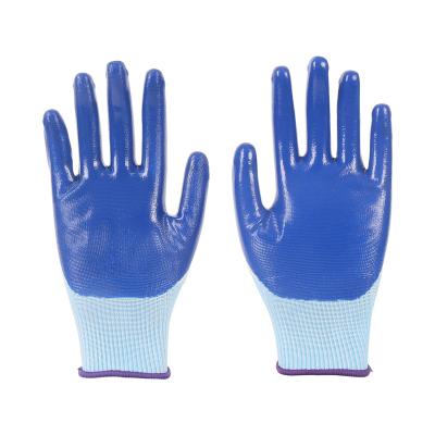 China Good Slip-Resistance Flex Foam Coated Skid Resistant Oil Resistant Gloves Guantes De Nitrilo Wear-resistant Nitrile Gloves for sale