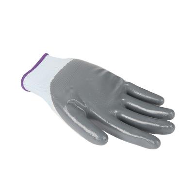 China Slip-Resistance Oil Skid Resistant Wear Resistant Gloves Nylon Industrial Nitrile Coated Gloves for sale