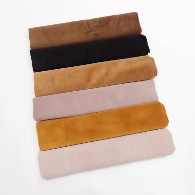 China Anti-rust 0.7MM Velveteen Faux Suede Flock Brushed Artificial Fabric Materials For Making Shoe/Bag/Garment/Home Textile for sale