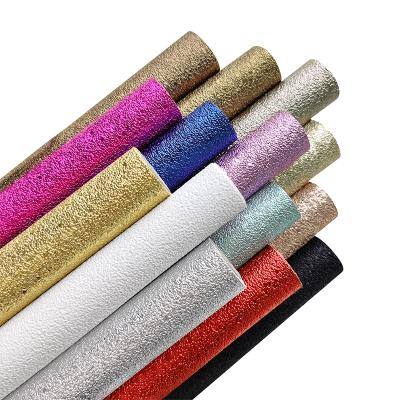 China Hot Sale Anti-rust Solid Color Circle Pieces Textured Faux Leather Fabrics For Clothing Notebook Bar Stools Jacket for sale