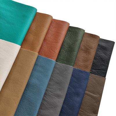 China Anti-rust Solid Color Texture Super Soft Faux Leather Fabric Elastic Backing For Sofa/Bags/Shoes Making for sale