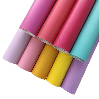 China Anti-rust Matte Solid Color Texture Soft Vinyl Faux Vinyl Fabric Cotton Leather Backing Suitable For Shoes Jacket Making for sale