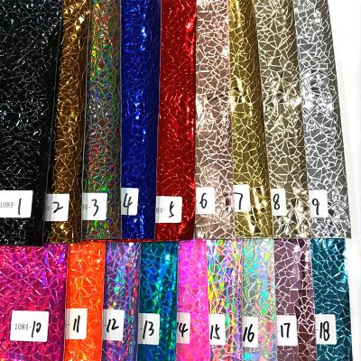 China 0.7MM Embossed Mirror Cotton Anti-rust Metallic Artificial Faux PU Leather Material Leather Backing For Shoe/Garment/Bag/Craft for sale