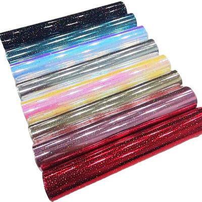 China Artificial Leathe Anti-rust Reflective Holographic Mirror PU Holographic Fake Smooth For Making Shoe/Bag/Craft/Phone Case for sale