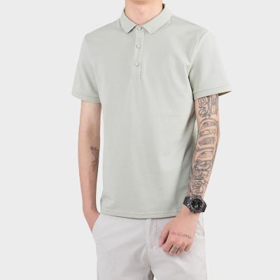 China Anti-pilling 2021 new summer men's slim pure color casual T-shirt short-sleeve polo shirt for sale