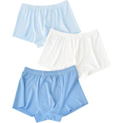 China Solid Color Thin Children Boy Shorts Kid Boy Summer Casual Boxer Breathable Underwear Briefs Wholesale for sale