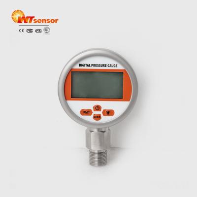 China Stainless Steel For Shell -100MPa To 100MPa Oil Pressure Gauge 0.25% High Accuracy Pressure Gauge With LCD Display for sale