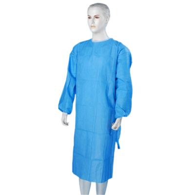 China Hot Selling Dust Proof Disposable Nonwoven CE Workshop Surgical Gown Protective Surgical Gown Medical Suits for sale