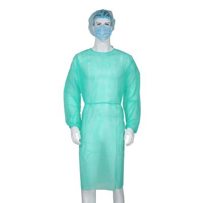 China Workshop China supplier pp isolation non woven dustproof disposable gown for hospital food factory for sale