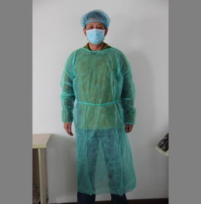 China Disposable PP Nonwoven Isolation Gown Patient Gown PP for sale