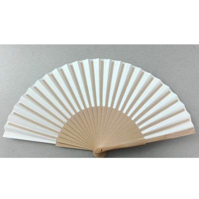 China China Custom Printed Hand Paper Fan With Wooden Handle for sale