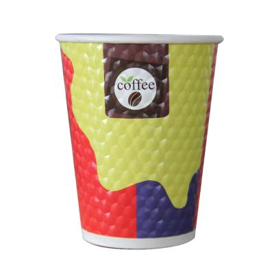 China 8oz 10oz 12oz 16oz Double Wall Disposable Disposable Coffee Mug for sale