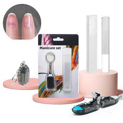 China Professional Nail Tools Blister Packing Professional Nail Cutter Portable Nail File Glass Gift Set In Supermarket for sale