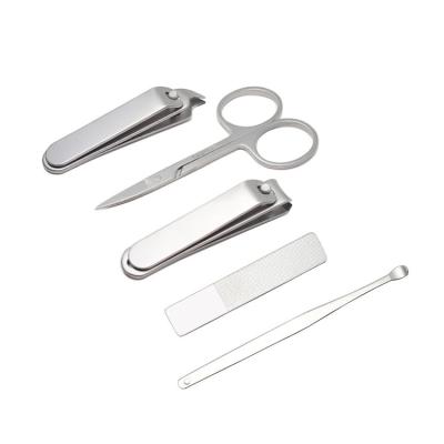 China Wholesale Portable Stainless Steel Eyebrow Manicure Scissor Tweezers Nail Clipper Set With Manicure Toolbox For Advertise Gift for sale