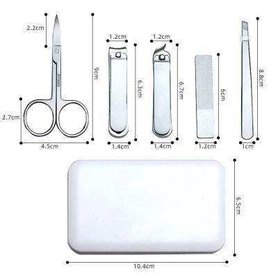 China Portable Professional Nail Clippers Manicure Set Stainless Steel Nail Care Tools Women Grooming Kit for sale