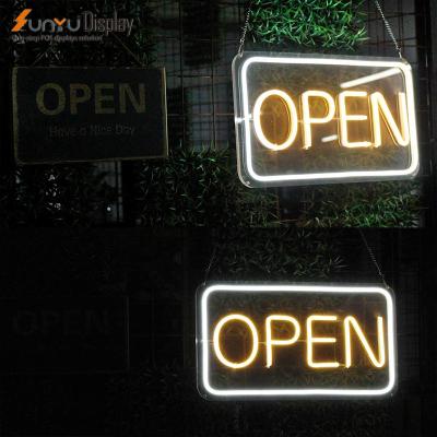 China Shops LED Animated 24 Hour Open End PVC Shop Board Resin Customized Billboard Neon Sign for sale