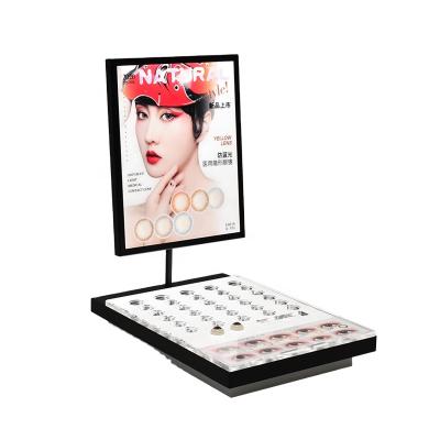 China Contact Lenses Shapes Acrylic Contact Lenses Display With LED Light Contact Lens Display Rack for sale