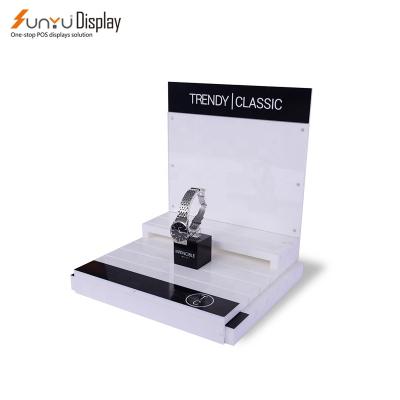 China Solid Retail Shop Display Stand Elegance Acrylic Jewelry Watch Display Stand Rack for sale