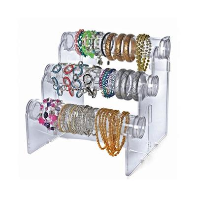 China Acrylic White Acrylic Jewelry Display Stand Jewelry Display Rack Jewelry Display for sale