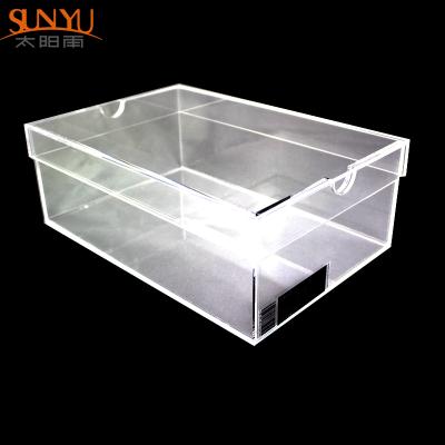 China High quality environment friendly collection acrylic boxes wholesale acrylic daiso storage box shoe box for sale