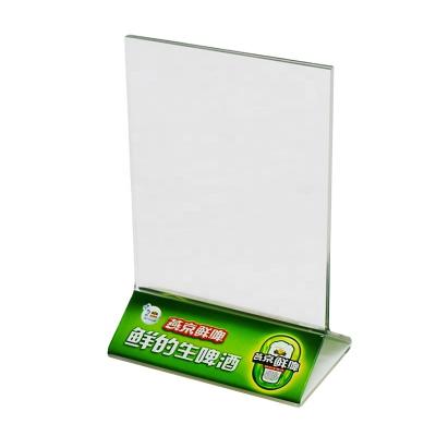 China Display Rack Factory Customized Size Table Card Holder Clear Acrylic Plastic Acrylic Menu Holder for sale