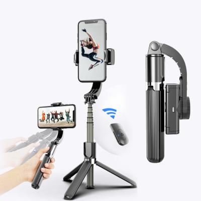 China Video Camera New Arrival 1 Axis Gimbal Stabilizer Selfie Stick Tripod With BT Wireless Remote Selfie Stick For Smartphone for sale