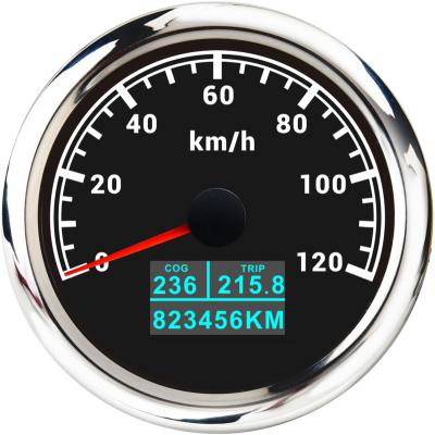 China Speed ​​85mm Yacht 0-120kmh Adjustable Speed ​​85mm Yacht Boat Car Truck 3&1 Tachometer Short Mileage GPS Tachometer for sale