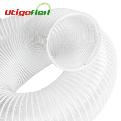 China Industrial Ventilation Transparent PVC Steel Wire Reinforced Flexible Hose for sale