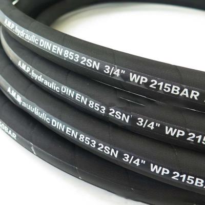 China Hydraulic System Service With Oil And Water Din 853 2Sn R2 1/4 Inch 3/13 Inch SAE 100 R8 Resin Hydraulic Hose Nylon Suction Rubber Hose for sale