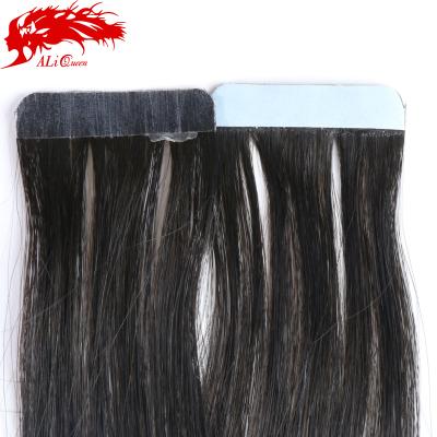 China Ali Queen Straight #27/#1b/#1/#4/#613 Wave Virgin Virgin Tape Hair Silky Straight Hair Extension for sale