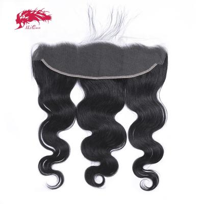 China Silky Straight Wave Ali Queen Hd Lace Headband, Transparent Body Wave 13X4 Virgin Hair HD Lace Headband for sale