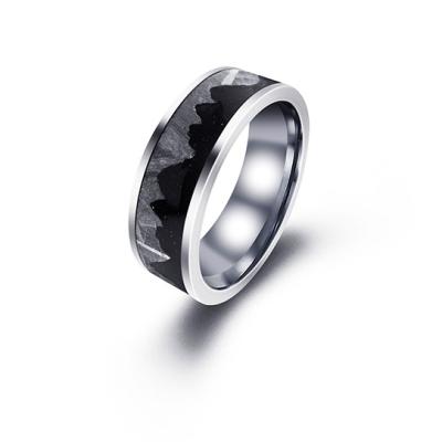 China OEM Starry Night Mens Meteorite Ring Wedding Band A Celestial Symbol Of Love for sale